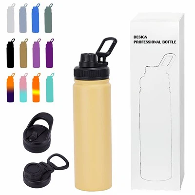 СПОРТСКА БРОЈА ВОДЕ ОД нерђајућег челика са поклопцем